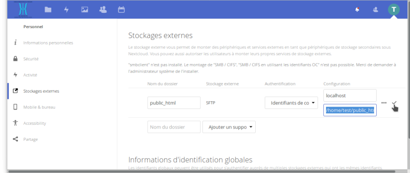 Exemple de configuration